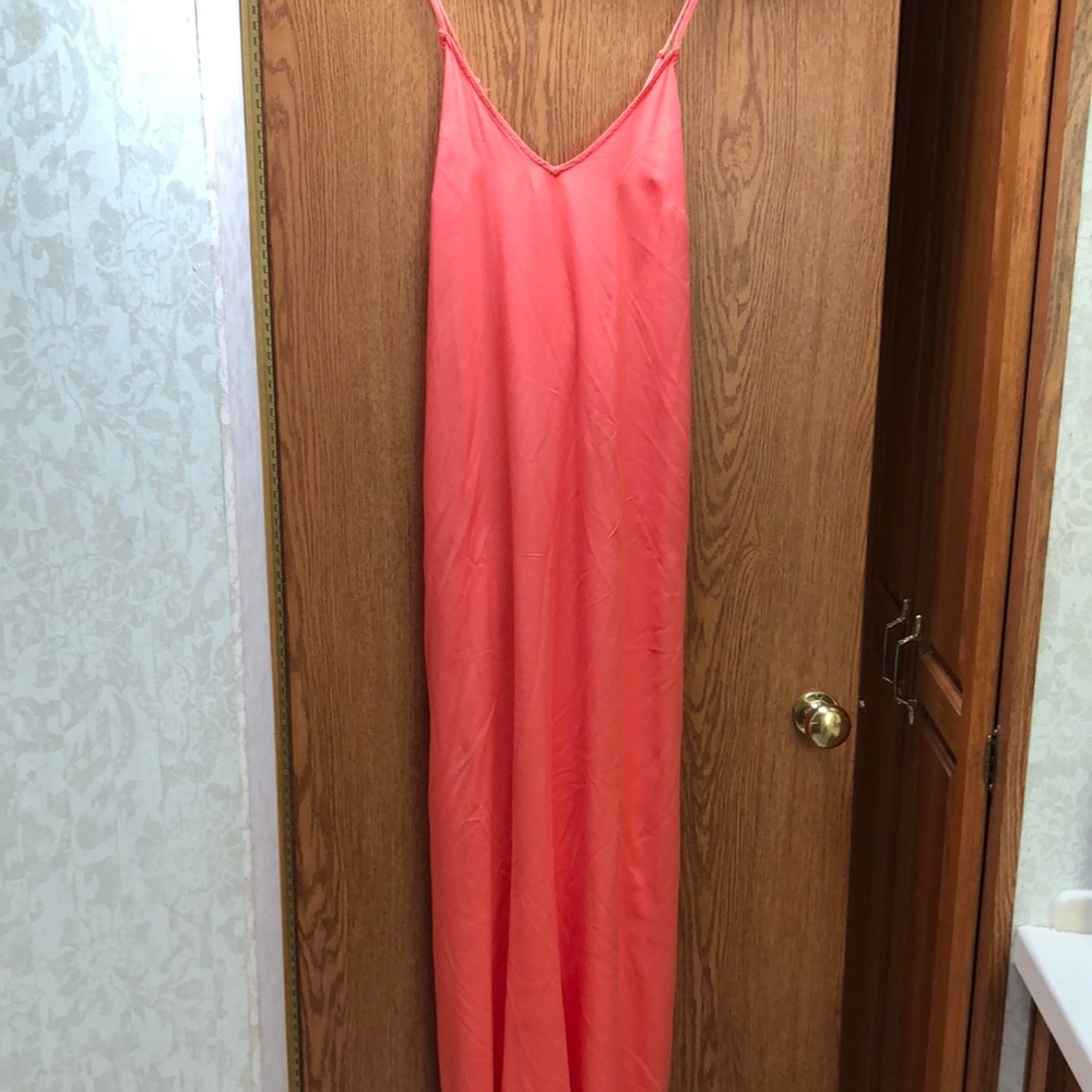 Tangerine slip dress